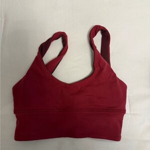 Women's burgundy lululemon sports bra reversible like new size 2 matching set